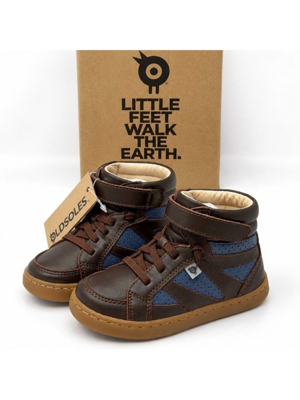 Toddler Boys Petrol Leather High-Top Sneakers Old Soles The Squad EU 22 US 6